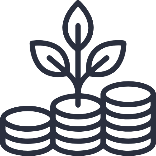 Wealth creation icon representing long-term investing, financial growth, and portfolio building