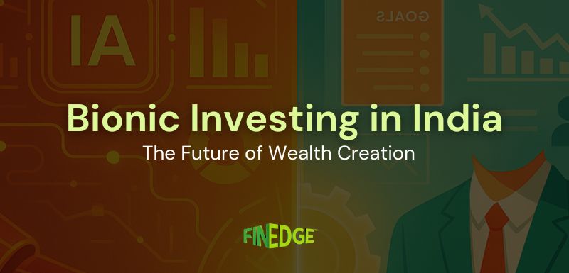 Person using a digital tablet with stock market graphs, symbolizing bionic investing in India and the future of personalized wealth creation by FinEdge.          Ask ChatGPT