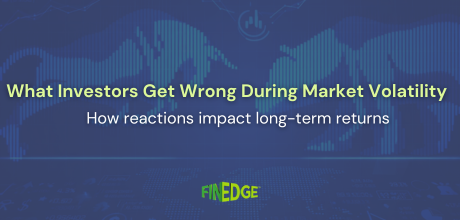 Market volatility concept with bull and bear charts highlighting investor behaviour and long-term return impact