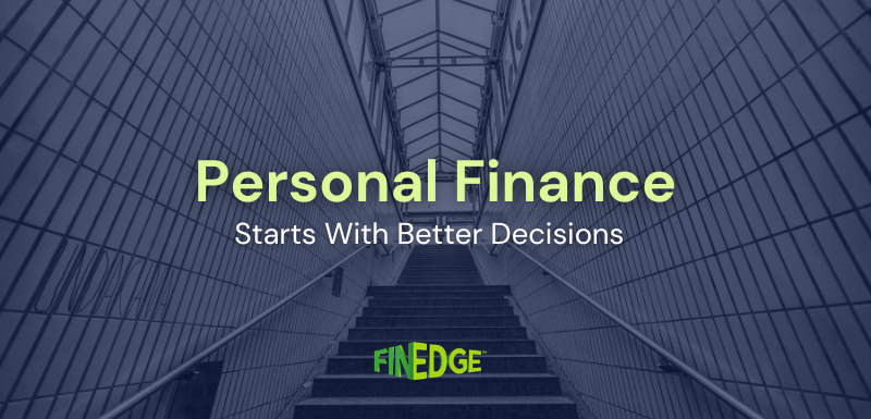  Personal finance concept showing a staircase leading upward, symbolising better financial decisions, long-term planning, wealth creation, and financial progress over time.