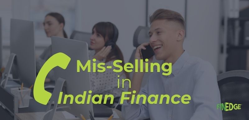 Call center agents representing financial institutions, highlighting the issue of mis-selling in Indian finance, FinEdge campaign on ethical investing practices.
