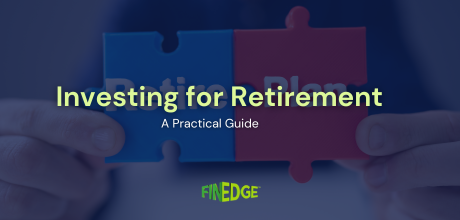 Retirement planning in India concept with savings jar and retirement signboard