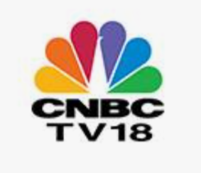 CNBC TV18 logo with multicolored peacock symbol and bold black text