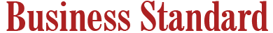 Business Standard logo in red serif font